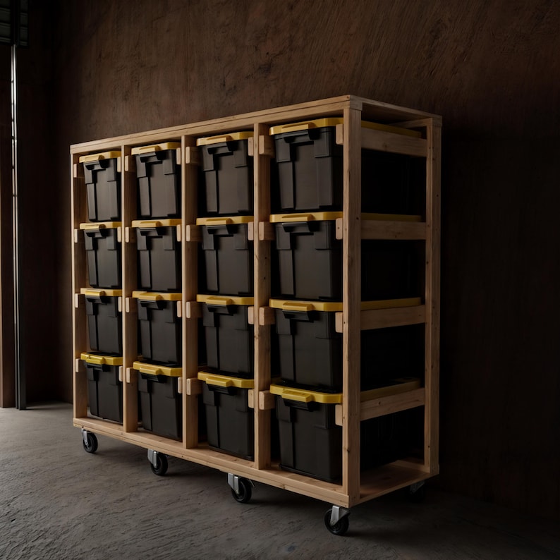 garage-shelving_tote-storage_wood-working-plans