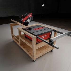 Miter Saw Table Plans | Milwaukee Compatible Workbench | Table Saw Station | Woodworking Workbench Plans | DIY Miter Saw Bench