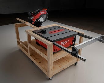 Miter Saw Table Plans: DIY Workbench, Milwaukee Compatible (PDF Download)