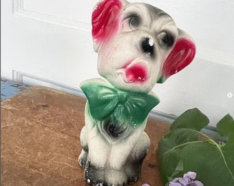 Vintage Dog Carnival Prize Chalk Doggie Pup Puppy Chalkware Animal Figurine
