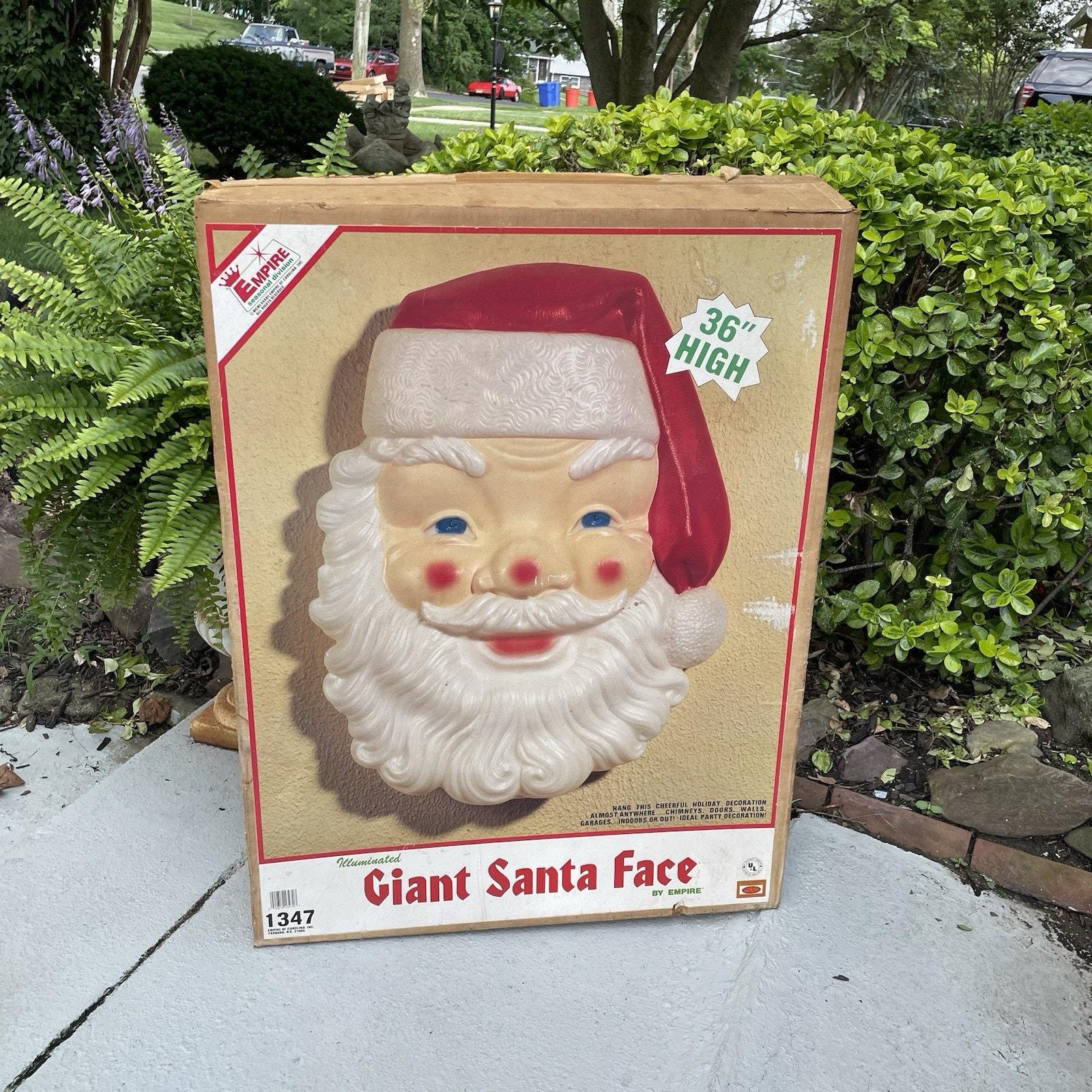 Vintage Empire Giant Santa Face Blow Mold Illuminated 36
