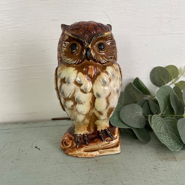 Vintage Owl Bank Ceramic Rubber Stopper