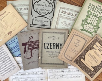 Vintage Antique Sheet Music Booklets Shabby Crafting Scrapbook 6+ Pounds LOT C