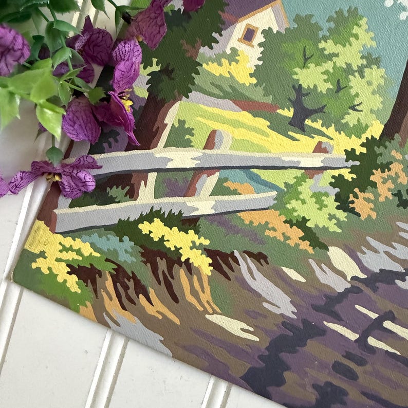 Vintage 1962 Craftint Paintings Covered Bridges Early Spring Paint by ...