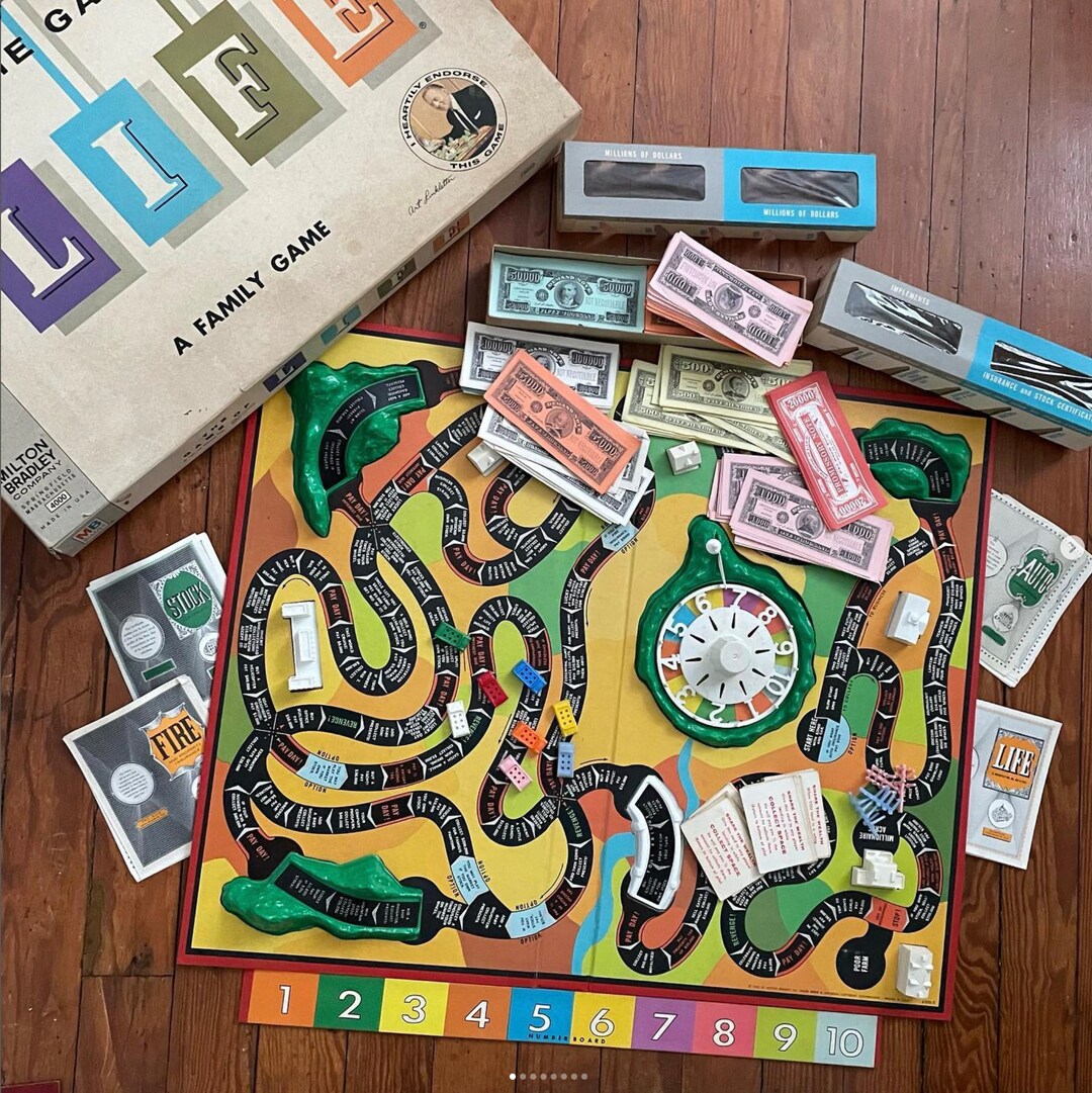 Vintage Board Game of LIFE Art Linkletter Family Night 1960 Etsy