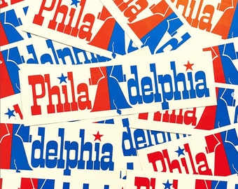 Vintage Philadelphia Bumper Sticker NOS New Old Stock Unused Adhesive Philly Liberty Bell Patriotic Red White Blue Bicentennial 1976 1970s