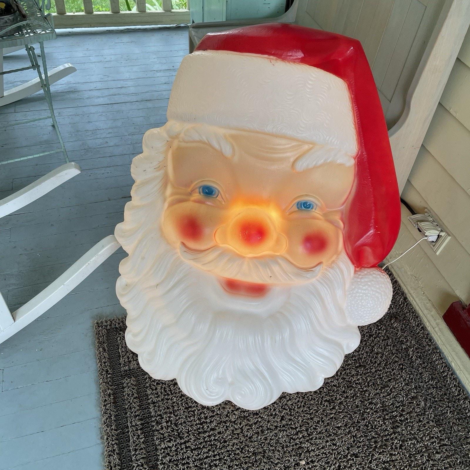 超特大 empire サンタ　フェイス　ライト　サンタクロース ヴィンテージ Vintage Empire Giant Santa Face Blow Mold Illuminated 36