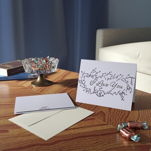 Bloemenwenskaart I Love You, verjaardagswensen, bedankkaarten, huwelijksuitnodigingen, speciale gelegenheden, vrijgezellin/bruidsmeisje