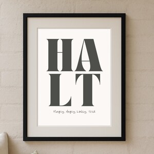 HALT Print Sobriety Wall Art For Addiction Recovery, Narcotics Or Alcoholics Anonymous Sober Print, Recovery Décor, Relapse Prevention