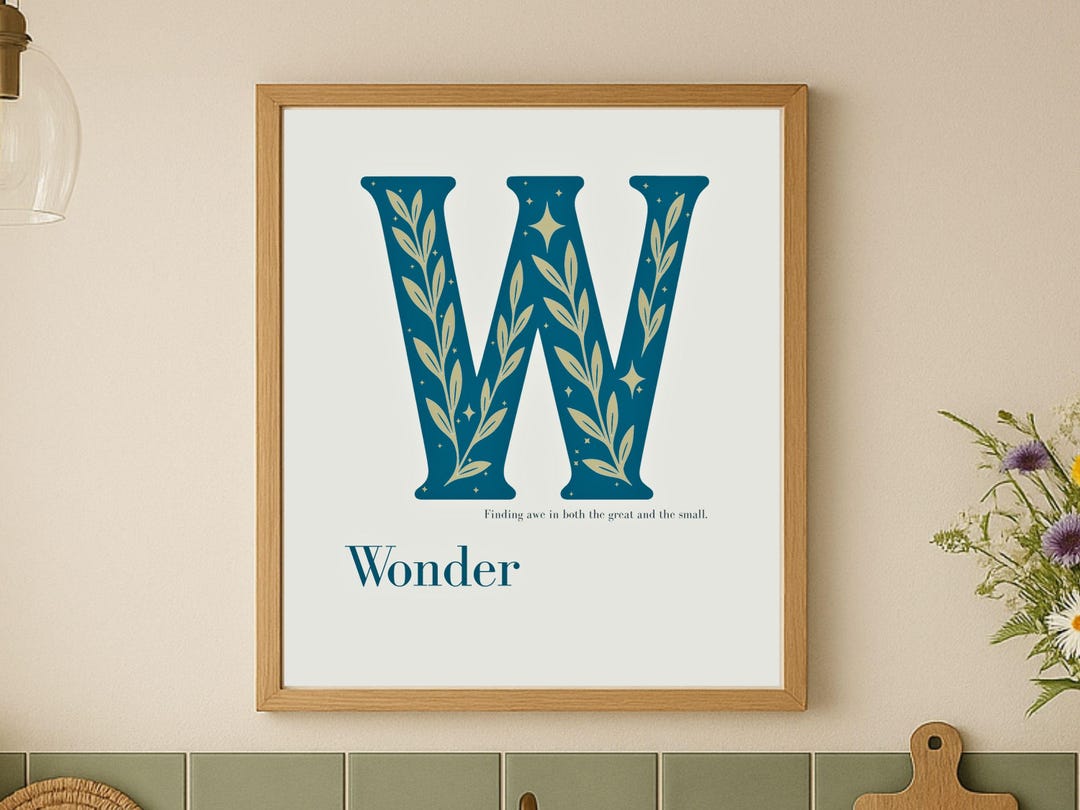 Letter W Wall Art | Scandinavian Alphabet Poster | Inspirational ...