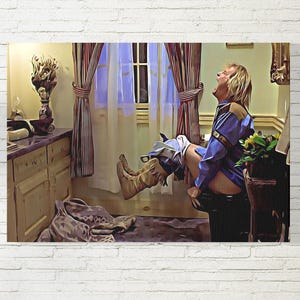 Dumb and Dumber Movie Canvas Print: Funny Bathroom Scene Wall Art