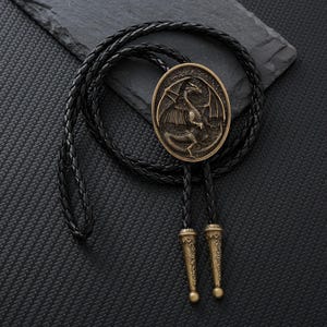 Dragon Bolo Tie, Dragon Brooch, Dragon Accessories Bolo Tie, Wedding Gift, Dragon Art for Man, Gift for Her, Anniversary Gift