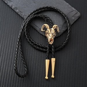 Handcrafted Ram Head Bolo Tie - Bold Statement Piece for Parties & Unique Gifts，Men&#39;s Bolo Tie, Gift for Him,Anniversary Gift