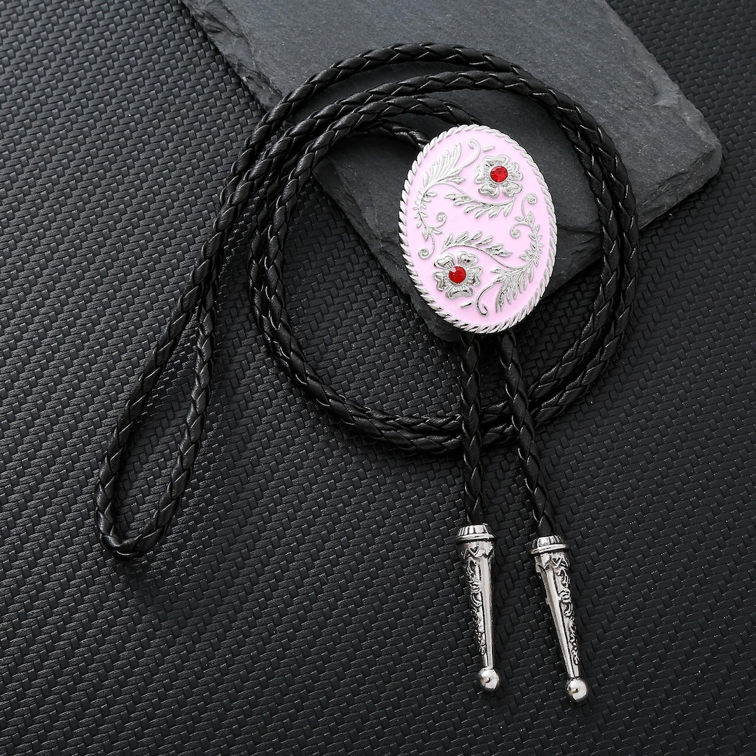Women's Bolo Tie, Wedding Bolo Tie, Bolo Tie for Women, Carved Flowers ...