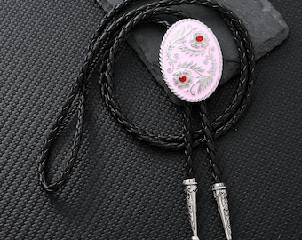 Corbata bolo para mujer, corbata bolo para boda, corbata bolo para mujer, corbata bolo con flores talladas, corbata bolo hecha a mano - Regalos para ella, regalos de Navidad