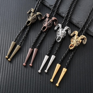 Handcrafted Ram Head Bolo Tie - Bold Statement Piece for Parties & Unique Gifts，Men&#39;s Bolo Tie, Gift for Him