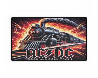 AC/DC Rock and Roll Train Desk Mat: Music Lover Gift