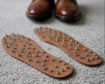 Spiked insoles removable,Studded insoles,Spike shoe insoles,Insoles for boots,Bdsm gear,Torture insoles,Restraining insoles,Restraining gear