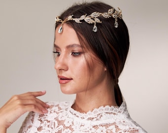 Elf crown gold, Elven tiara, Forehead crown tiara, Fairy headpiece, Elf headpiece, Elf headpiece, Elven crown, Elf tiara, Festival crown