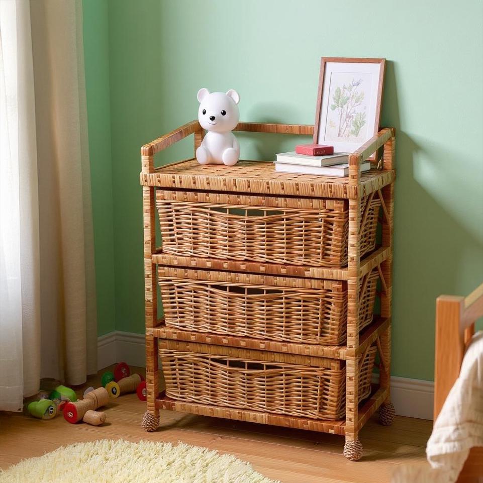 brown wicker dresser dresser, Wicker chest of drawers, Wicker nightstand, Rattan dresser, Boho dresser, Woven dresser, Wicker furniture, Nightstand with drawers Dresser Features