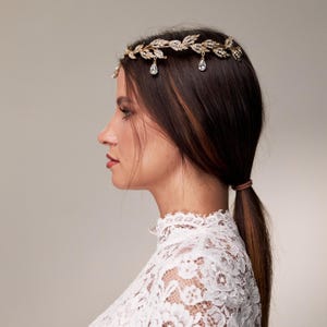 Elven tiara, Gold elf tiara, Fantasy tiara, Elven crown, Elf princess crown, Elven wedding crown,Magical tiara,Fairytale crown,Cosplay tiara