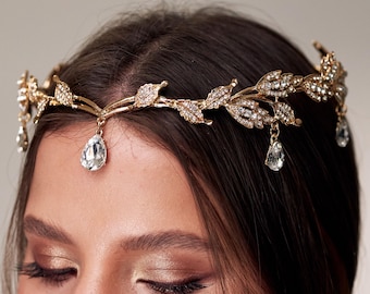 Elf tiara, Elven tiara, Forehead tiara with stone, Fairy tiara, Elven headpiece, Elf princess accessories, Elf headpiece, Elven crown