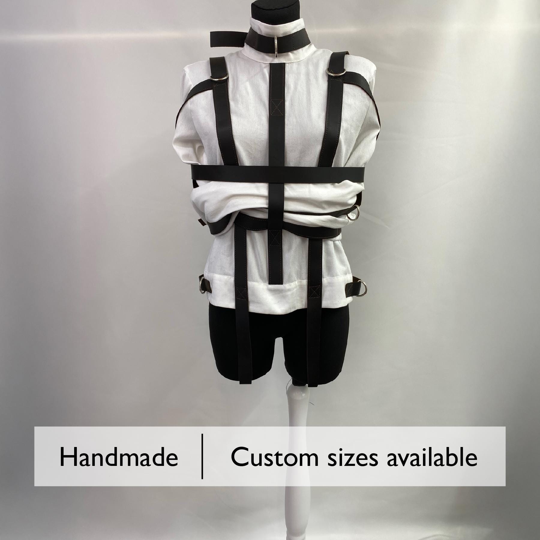 Heavy duty straitjacket, Canvas straitjacket, Submissive jacket, Bondage jacket, Restraint shirt, Cosplay jacket, Bdsm jacket, Fetish wear