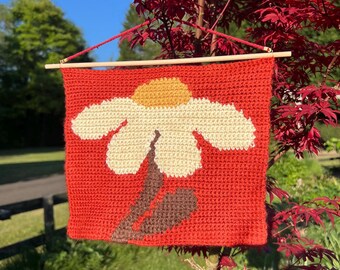 Daisy Tapestry Crochet Pattern: Cross-stitch & Diamond Painting