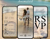 Digital Animated Wedding Invitation | Electronic Wedding Editable Invitation | Video Wedding Invite | Wedding Invite | Beach Wedding | MP4