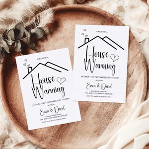 Editable House Warming Invitation, House Warming Party, Modern, Minimalist, Printable or Text Invite, Digital, House Party Invite, Canva image 5
