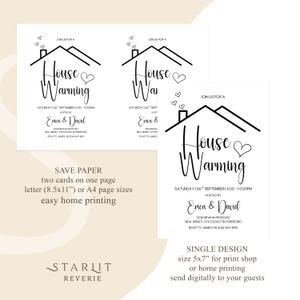 Editable House Warming Invitation, House Warming Party, Modern, Minimalist, Printable or Text Invite, Digital, House Party Invite, Canva image 8