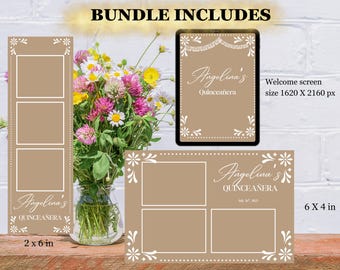 Cielito Lindo Photobooth Templates: Customizable 2x6, 4x6, Welcome Screen Canva Editable, Digital Download, Birthday