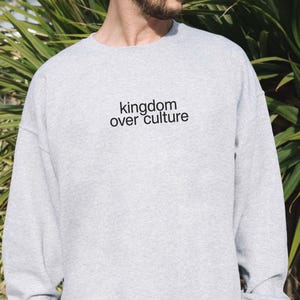 Christian Crewneck Sweatshirt For Men Christian Sweatshirt Gift For Him Minimalist Sweatshirt Christian Apparel Religious Bible Sweatshirt