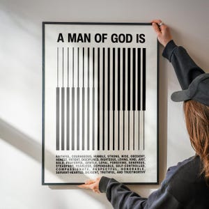 Scripture Wall Art For Teen Boy Room Bible Verse Poster Black White College Dorm Decor Faith Based Art For Guys Christian Wall Art Modern