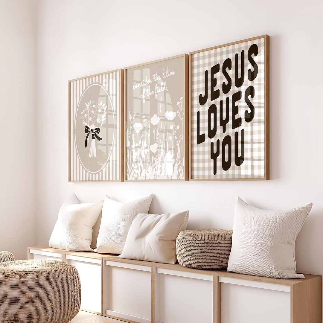 Christian Wall Art for Teen Girl | Printable Modern Preppy Bible Verse ...