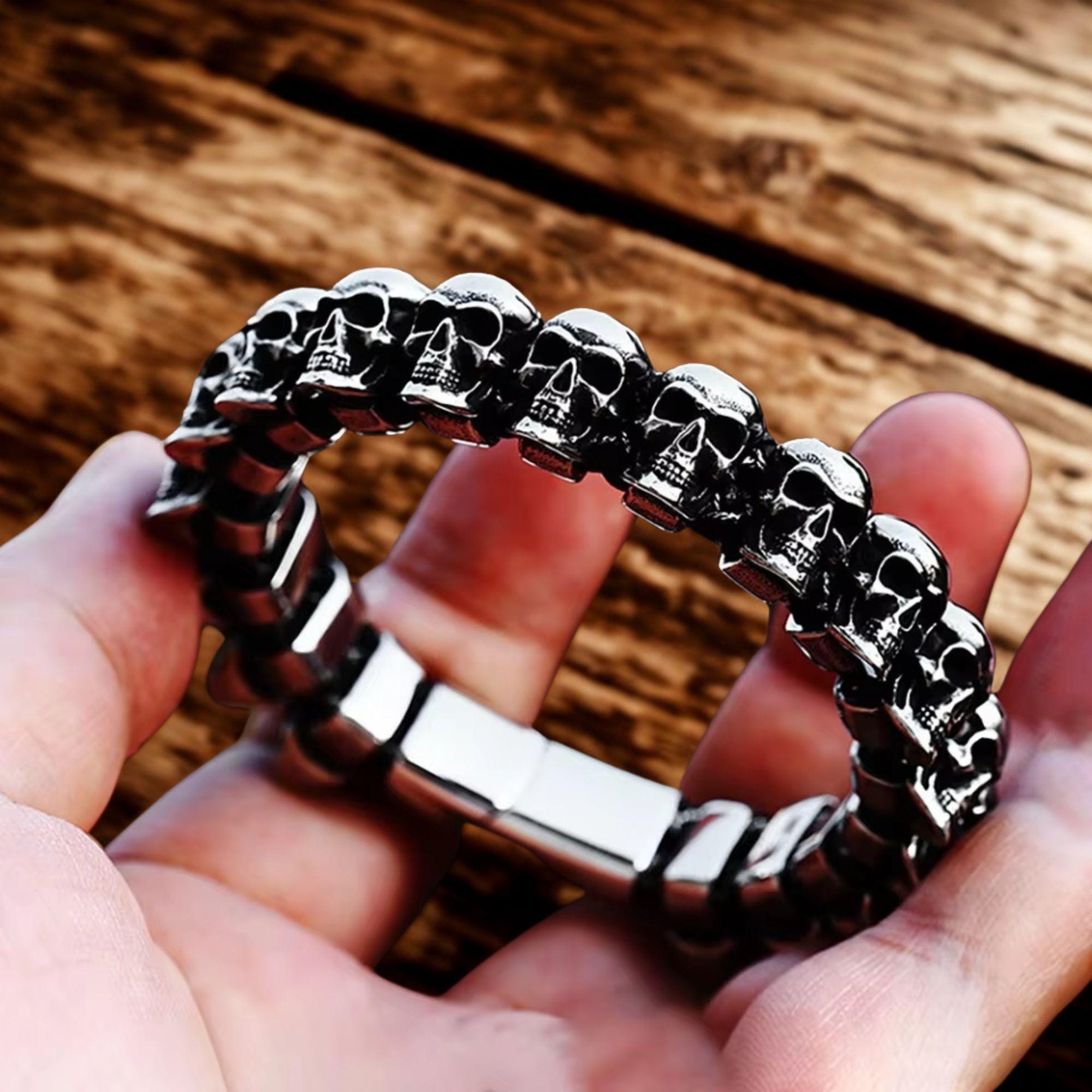Pearl Skull Bracelet - Etsy