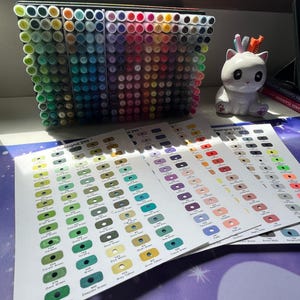 Guangna 240 Acrylmarker-Farbkarte – Druckbare JPEG- und PDF-Dateien