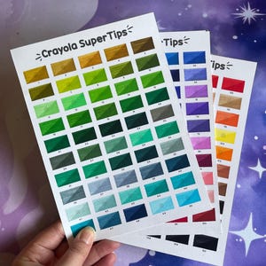 Crayola Color Chart – Digital Download (50 | 100 | 150 Colors) - Etsy