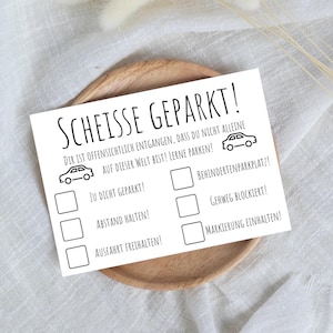 Shitty parkeren - printbare notitieblokken, digitaal product, grappige nep parkeerboetes, voor illegale parkeerders, egoïsten, klootzakken