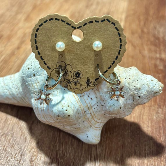 Stud & Dangle Earring Stack Set: Mixed Costume Je… - image 5