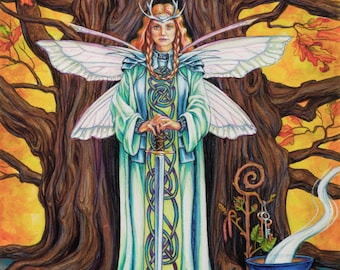 Faerie Guardian of Avalon by artist Jane Starr Weils