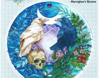 Morrighan's Ravens sticker by Jane Starr Weils