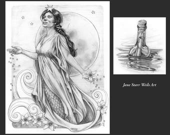 Two Graphite's by artist Jane Starr Weils