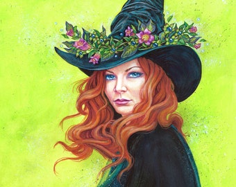 Belladonna on a Pretty Witches Hat by Jane Starr Weils