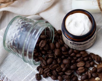 Vanilla Coffee infused 100% Grass-Fed Whipped Tallow Balm with Organic Jojoba Oil for face, dry, Sensitive Skin, Eczema (Vanilla Latte)