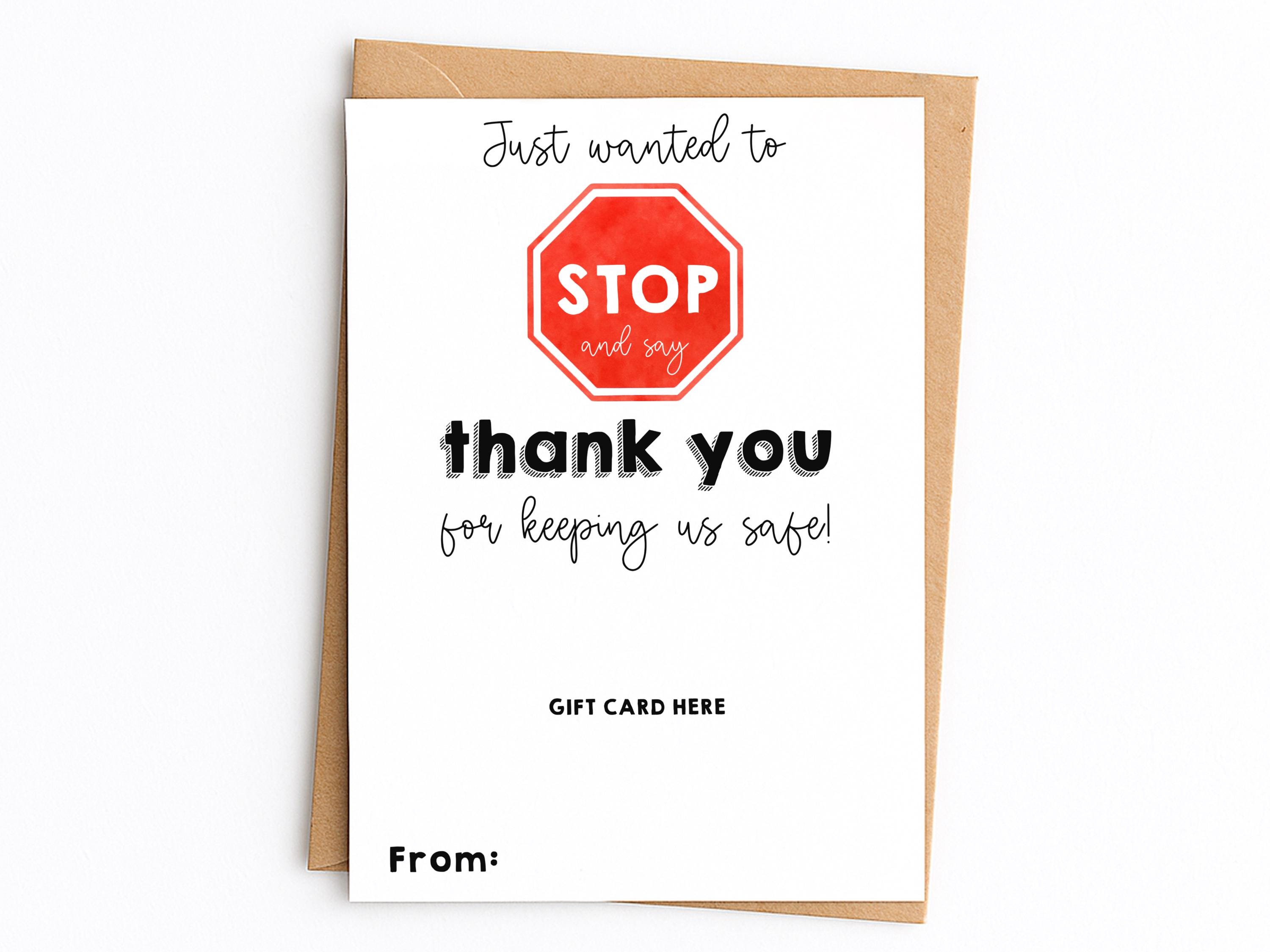 Crossing Guard Gift Card Holder, School Staff Thanks, Bus Driver Thanks, End of School Year Gift, Police Officer Gift, Last Day of School
