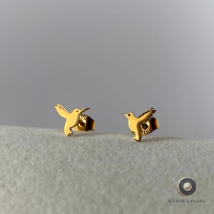 Tiny Bird Earrings Stainless Steel Silver/Gold, Dainty Birds Stud Earring, Animal Jewelry, Gift For Nature Lover, Friends, Birthday, Sister