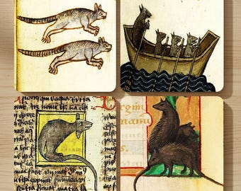 The Rat Bestiary · Medieval Rat Coasters, Set of 4