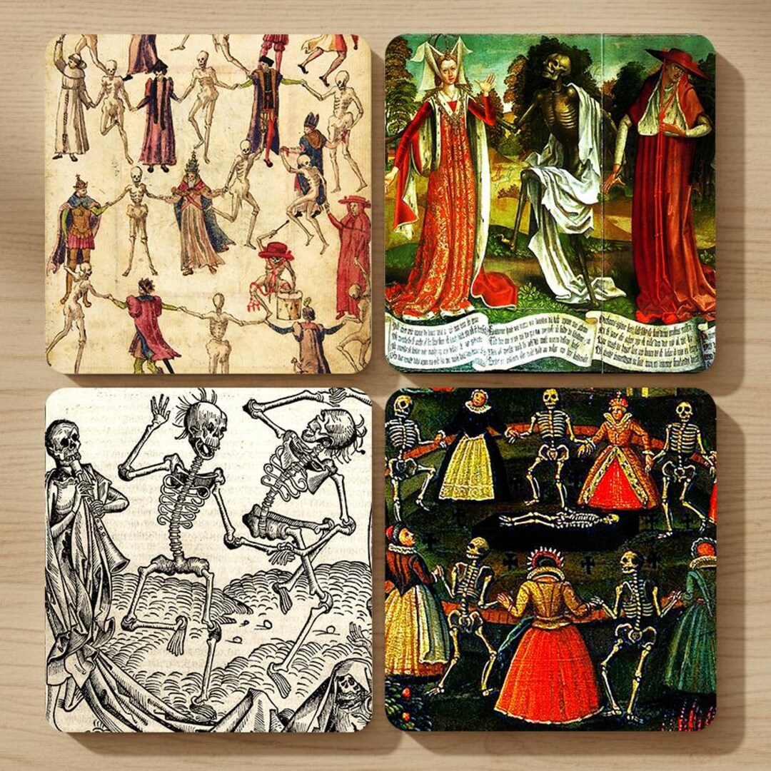 Danse Macabre · the Dance of Death - Coasters, Set of 4 - Etsy