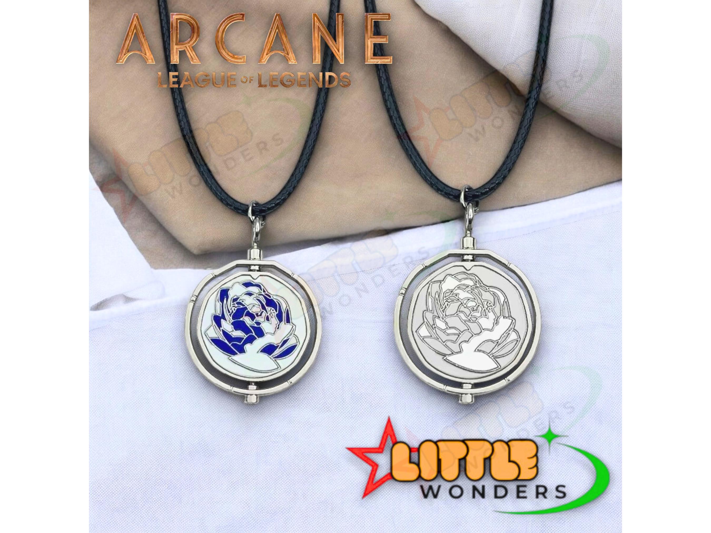 Blue Rose Necklace Arcane - Etsy Blue Rose Necklace Arcane - Etsy